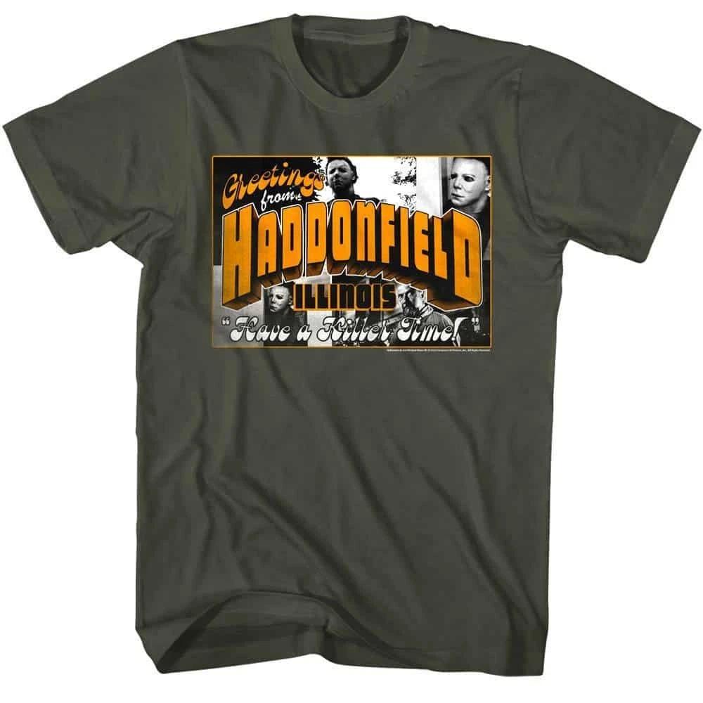Halloween Killer Time in Haddonfield Men s T Shirt 4XL