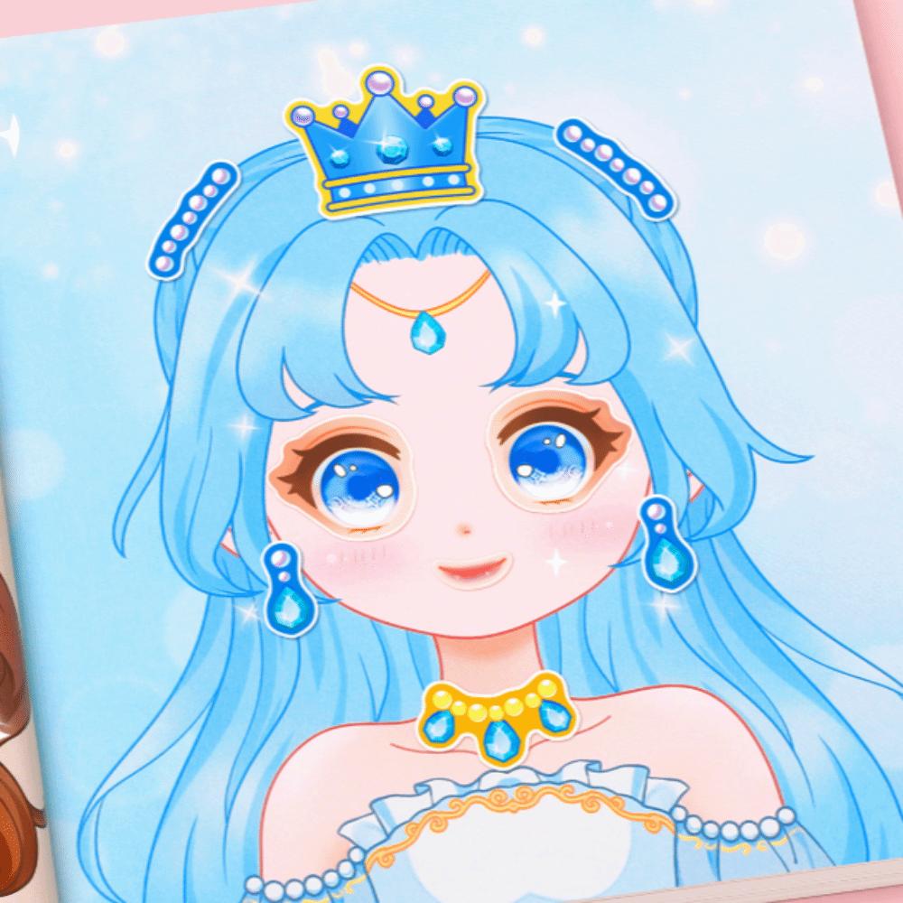 4/5 pcs Reusable Princess Dress Up Sticker Book Educational Sticker Toy Educational Activity