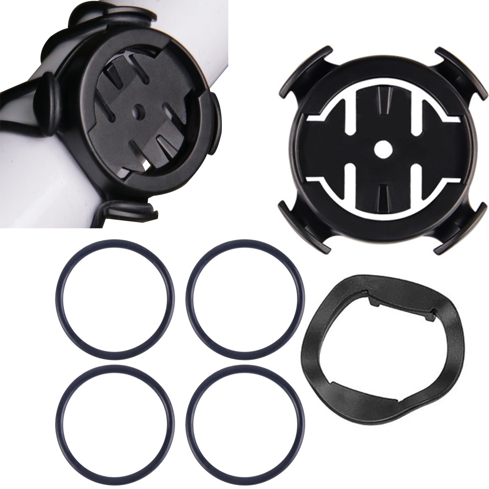 

FineGood Bicycle Computer Handlebar Cycle Computer Bicycle Cycle Computer Bracket for Bracket, Mount, Bracket, Stand, GARMIN/iGPSPORT чёрный