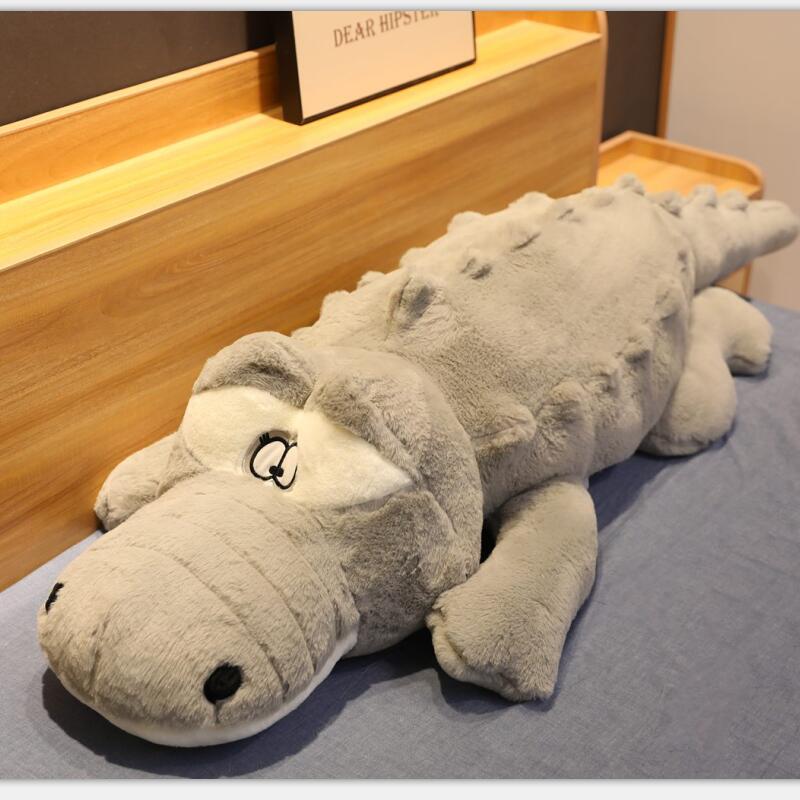 Big Size Crocodile Lying Section Plush Pillow Mat Plush Crocodile Soft Stuffed Animal Toy Cartoon Plush Dolls Gift