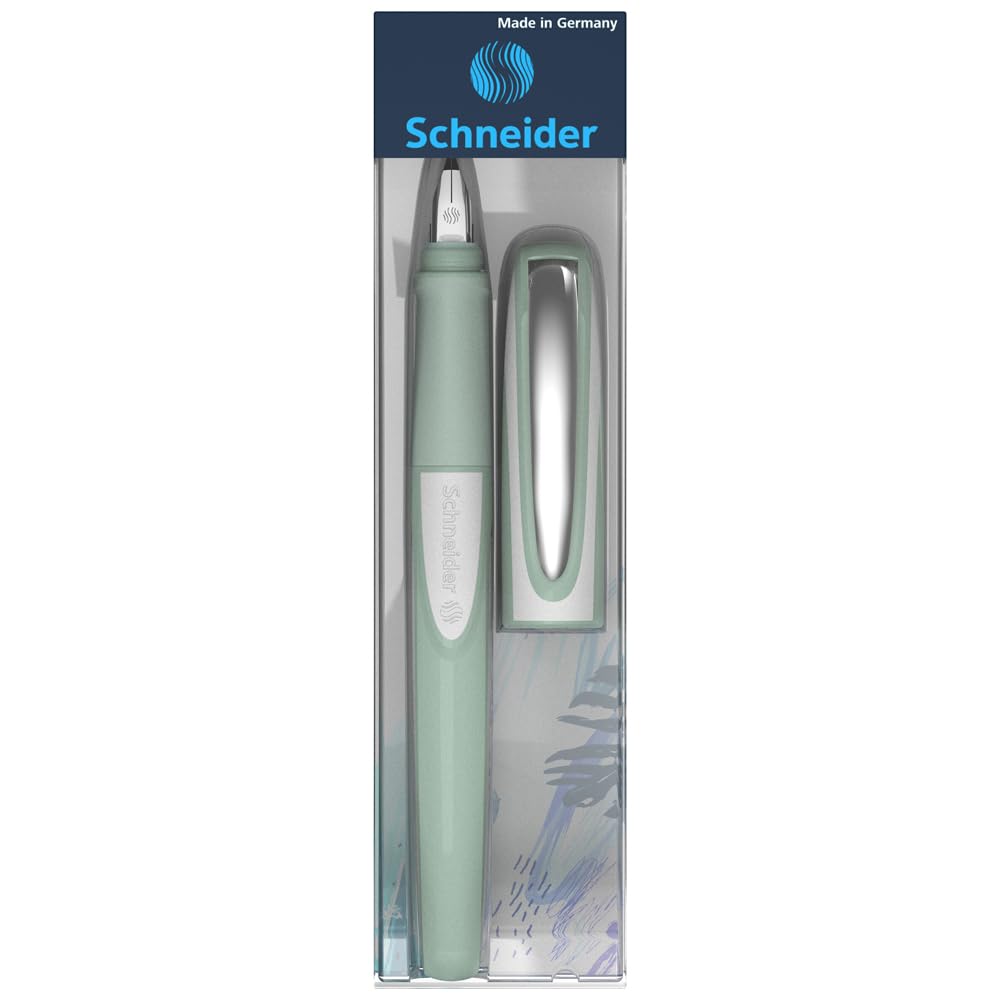 Schneider RAY Fountain RYFP168120F F/Fine Pen, (Pistachio, Black)
