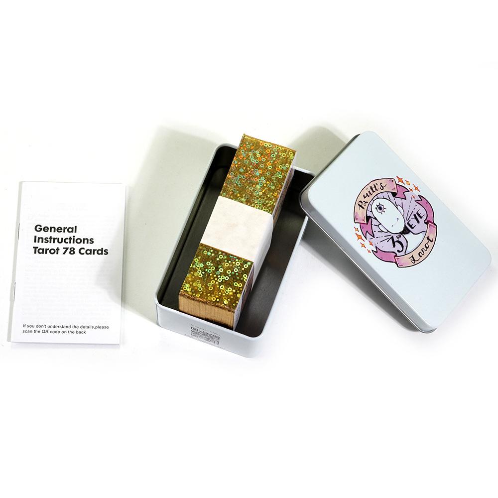 10.3*6 Cm Britt's Third Eye Tarot In A Tin Box with Guidebook 78Pcs