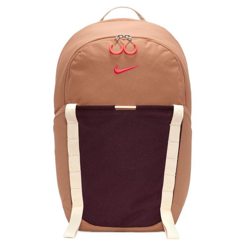 Nike Fabric Backpack Regular Unisex Amber Brown & Night Brown Red & Bright Dark Red Casual DJ9678-225