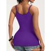 Women's White Seamless Shaping Camisole Deep V Neck Tummy Control Shapewear Tank Top