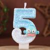 Ugly Fish Cartoon Number Birthday Candle Cake Decoration Holiday Birthday Celebration Handmade Candle 0-9diy