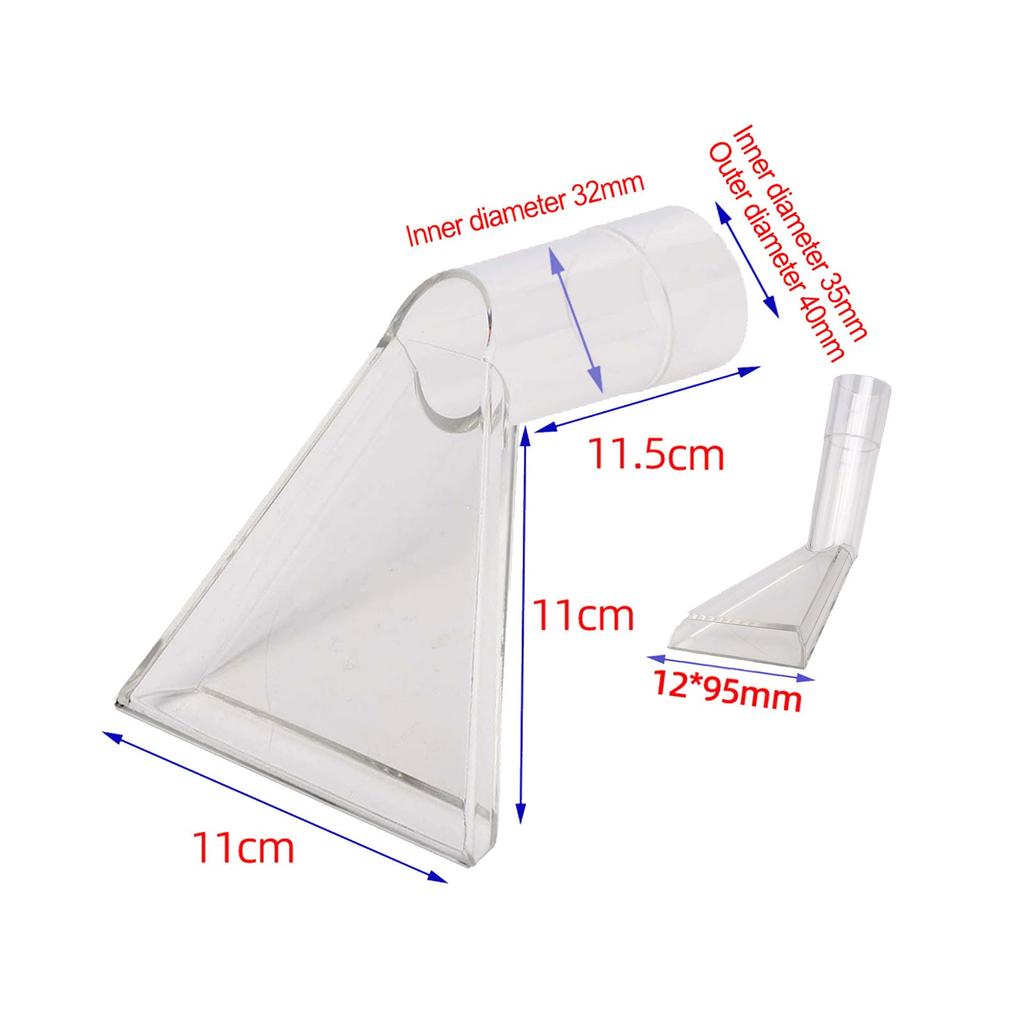 Upholstery Nozzle for Carpet and Sofa Cleaning with Transparent Design