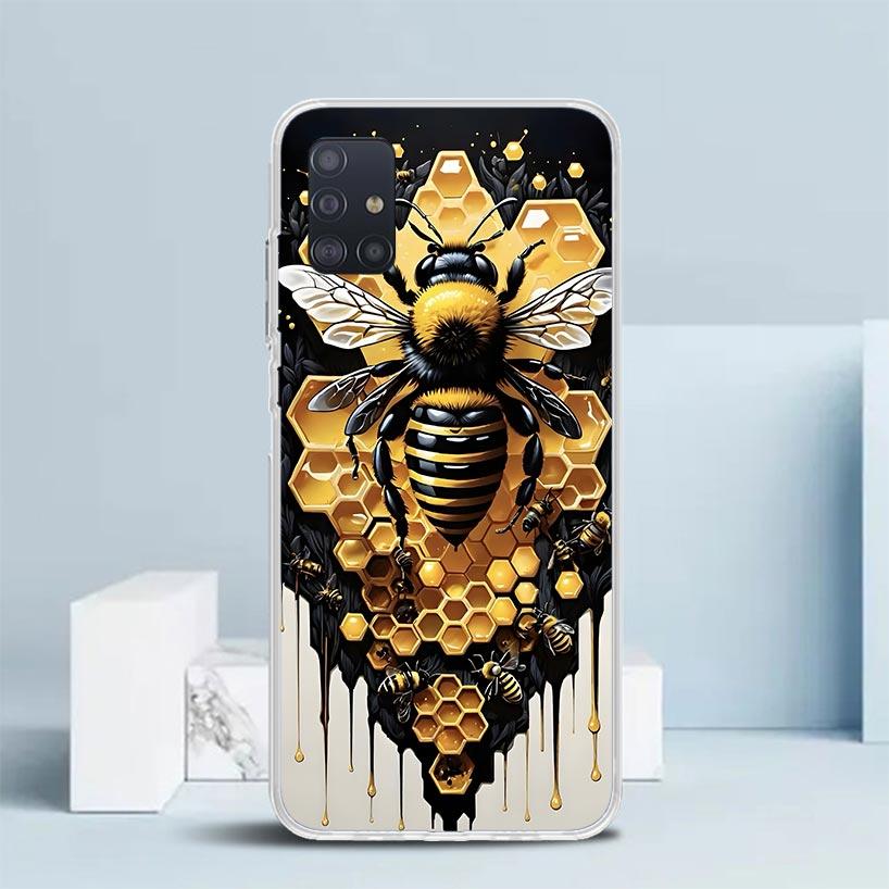 Bee Keeping Honey Animal Soft Cover for Samsung Galaxy A12 A22 A32 A52 A72 A02S Phone Case Note 20 Ultra 10 S10 Plus A51 A71 A50