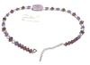 [Malline] Natural Stone Pendant Short Necklace Lavender Amethyst Crystal Healing Light Purple Made in Japan Handmade