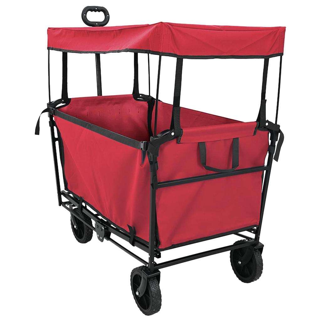 Folding Handcart Red 105 X 56.5 X 116 Cm Oxford Fabric