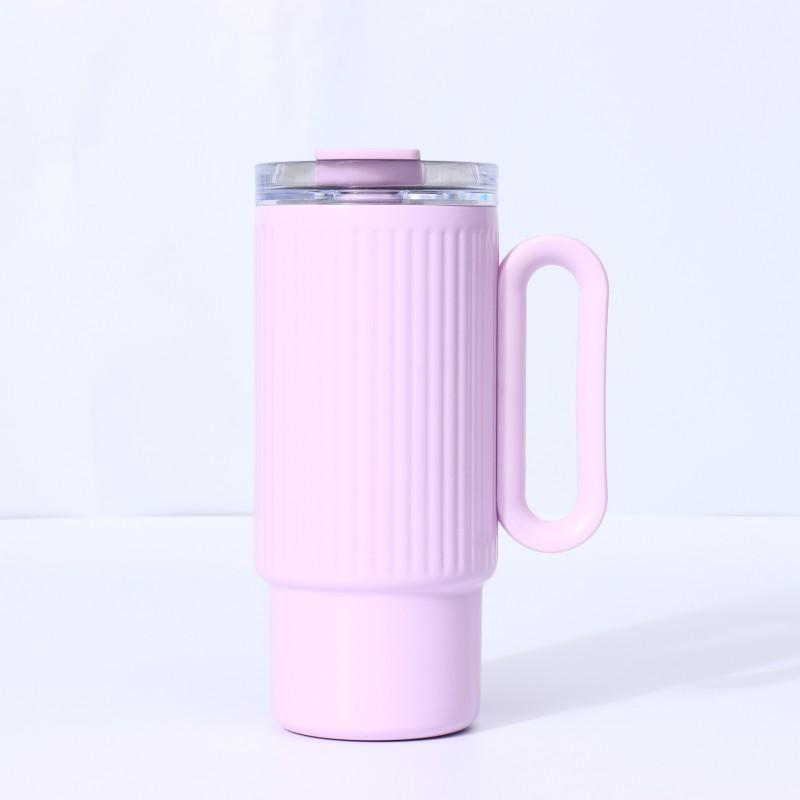 40oz Large Capacity Insulated Travel Mug With Handle Straw Double Wall Vacuum Stainless Steel Cup Car Office Outdoor Use