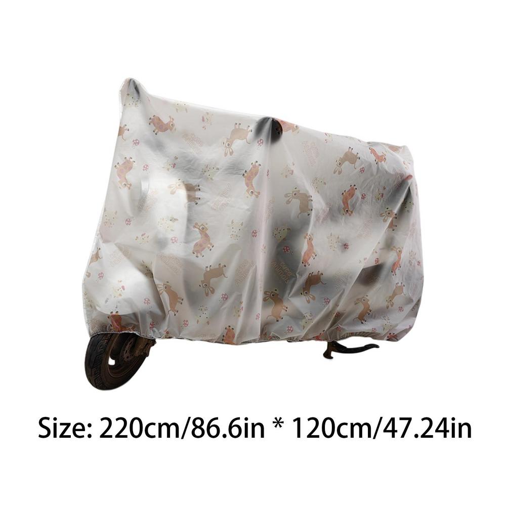 Motorcycle Rain Cover Scooter Rain Cover Outdoor Motorcycle Cover Sun Outdoor Protection Scooter Shelter Cute Cartoon Pattern