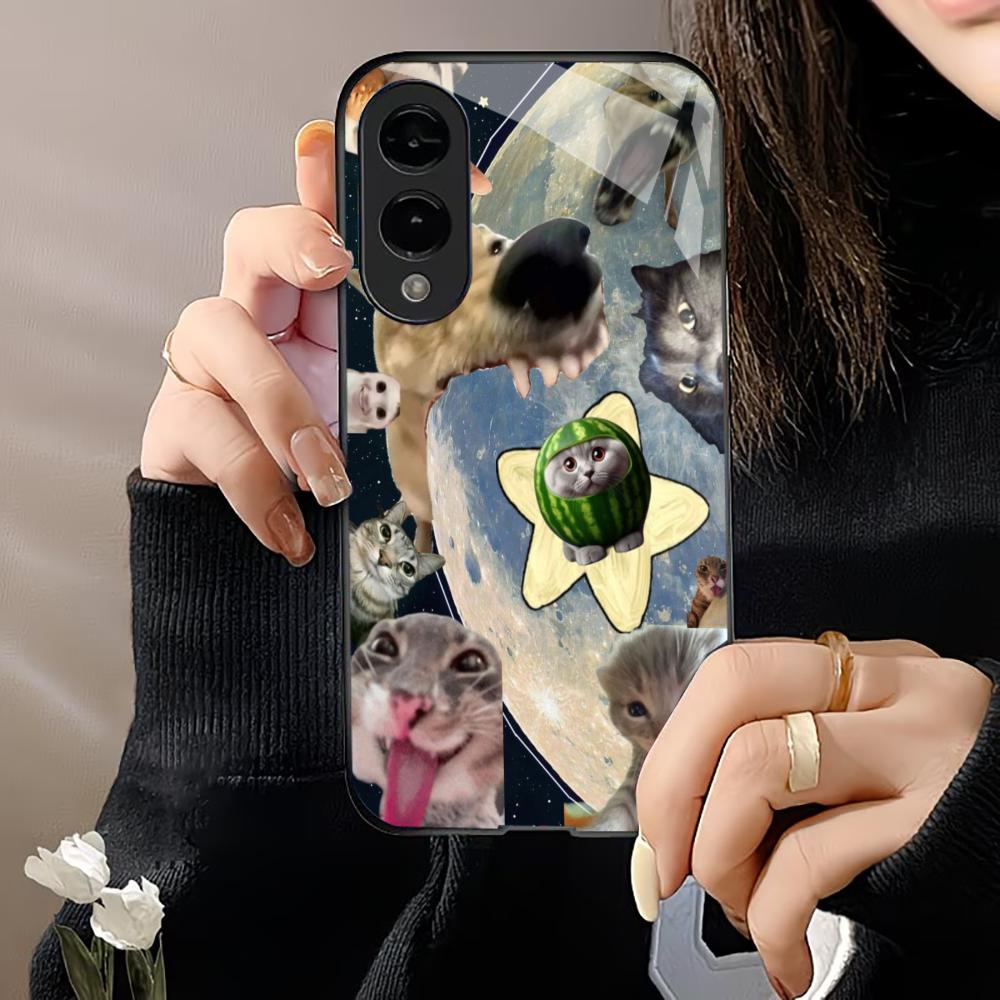 Humor Funny Protective Exquisite High-end PhoneCase Glass PhoneCase for Samsung Galaxy S26 S25 S24 S23 S22 S21 FE,Ultra,Plus