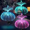 Colorful LED Solar Jellyfish Fiber Optic Garden Lights - Decorative Courtyard and Lawn String Lights