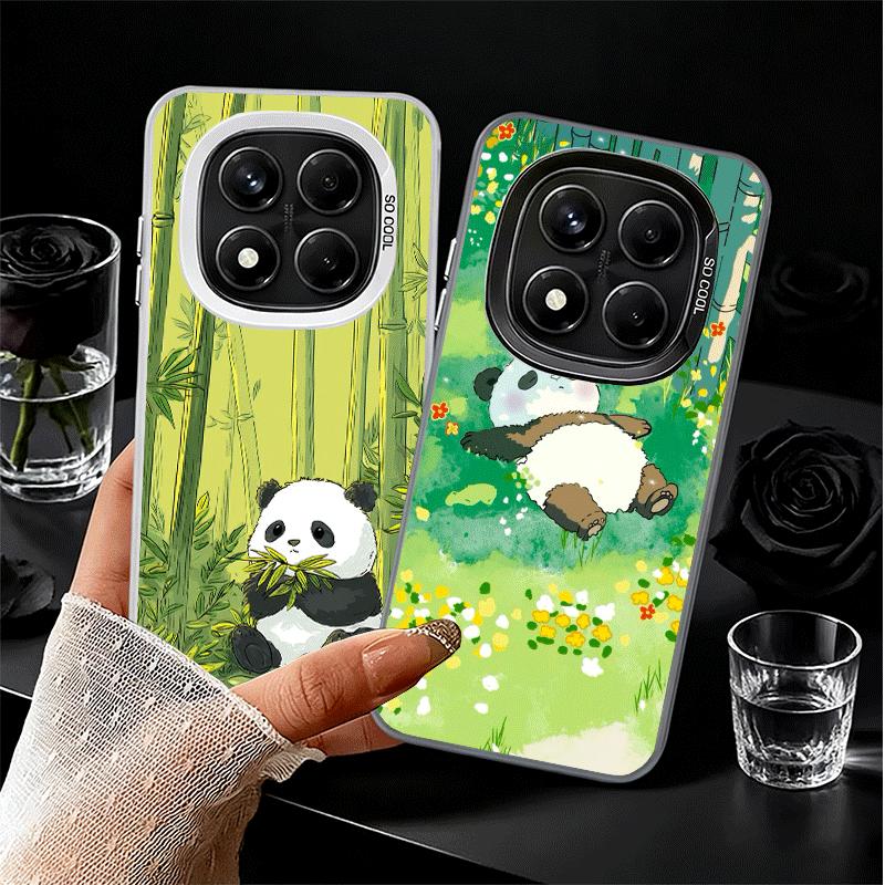 Cute Cartoon Panda Soft Phone Case for Xiaomi Redmi Note 13 14 15 Pro Plus 12S 12 11S 11 11T 10S 10 Shockproof Cover Back Shell