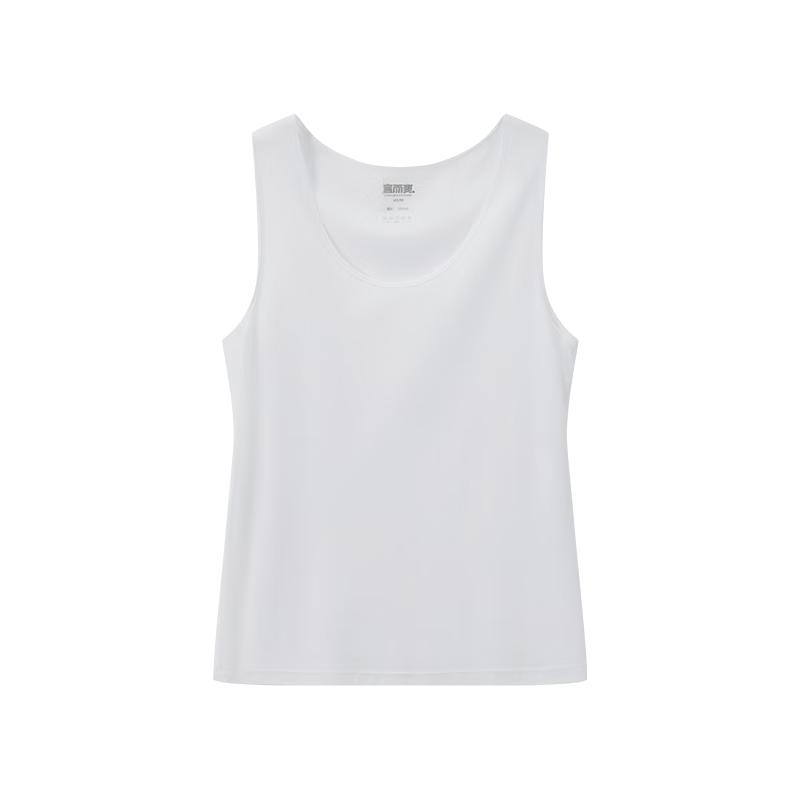 Erusong Women s 100% Cotton Round Neck Vest 2XL белый