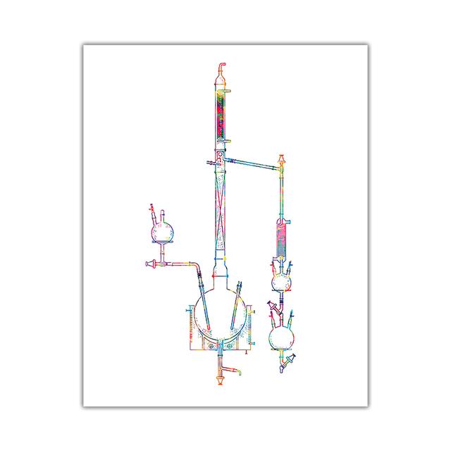 Chemisches Element, Tisch, Chemie, Instrument, Mikroskop, Studentenposter, Wissenschaft, Wandkunst, Leinwanddruck, Malerei, Labordekoration