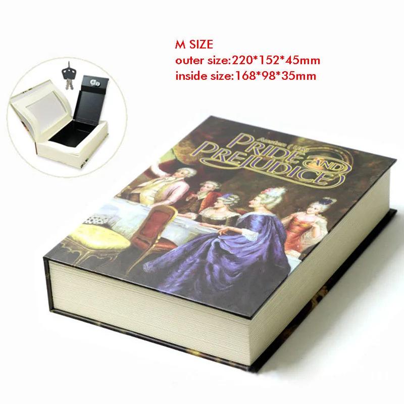 Cassaforte Domestica Alta Qualità Libro Segreto Cassaforte Nascosta Salvadanaio Salvadanaio Salvadanaio Contenitore per Contanti Scatola per Soldi Metallo Acciaio Simulazione Libri Classici