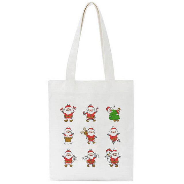 2020 neue Leinwand Casual Jiugongge Nette Santas Drucken Nette Harajuku Ulzzang Cartoon Koreanische frauen Tasche Große Kapazität Schulter Taschen