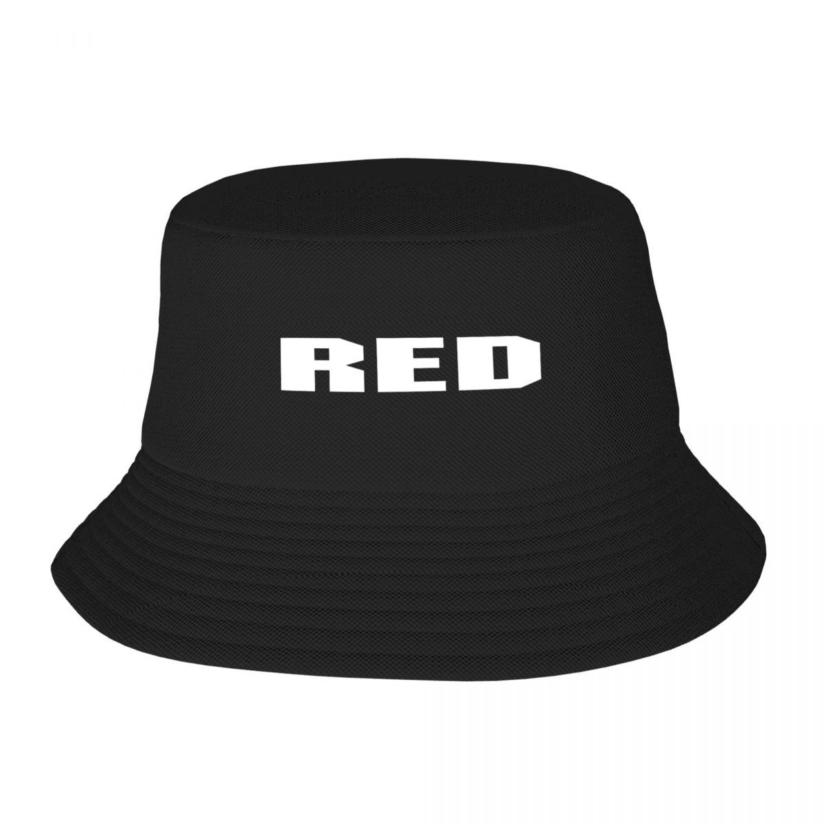 

White Letter RED Camera Bucket Hat Summer Basin Cap Hip Hop Fishing FisherUnisex Hat Retro Pattern