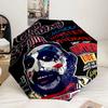 Horror Clown Laughing Umbrella 8-Frame for Travel, camping, Casual Lightweight Portable Umbrella, Essential for every family Holidays Birthday Gift