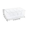 Tea Organizer Clear Container With Removable Dividers Packet Storage Tea Bag Holder Organizer For Kitchen Cabinet Counter Living