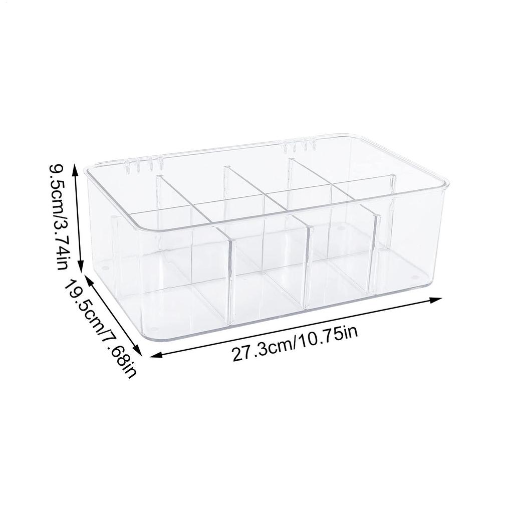 Tea Organizer Clear Container With Removable Dividers Packet Storage Tea Bag Holder Organizer For Kitchen Cabinet Counter Living
