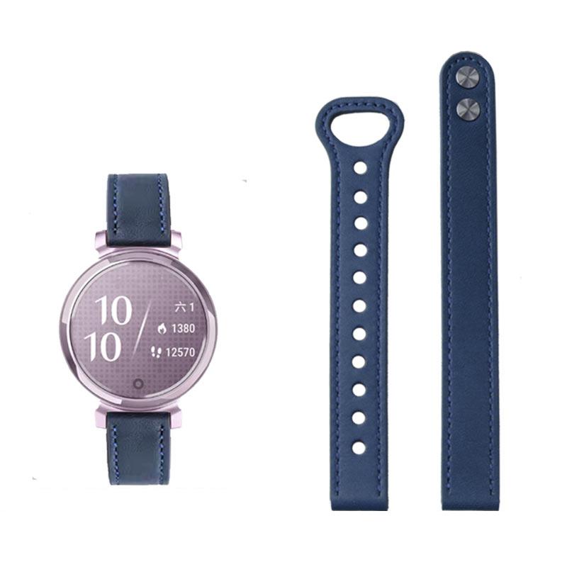 For New Garmin Lily2 Leather Bracelet Male Female Ins Style Sport Watchband Loop Clasp Lily 2 Generation Watch Strap 14mm