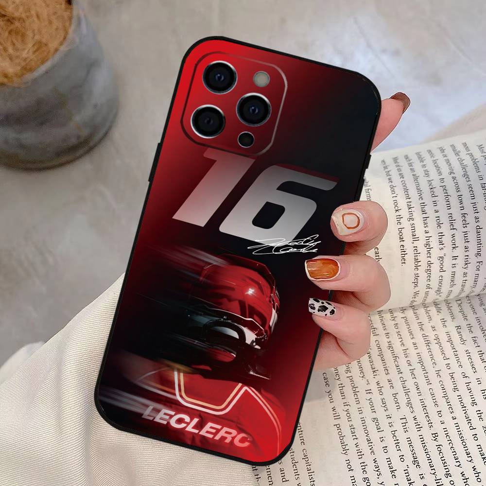 Sports Charles Leclerc Phone Case For iPhone 17, 16,15,14,13,12,11 Plus,Pro Max, Others Soft Black Cover