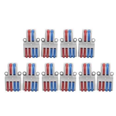 10 conectores de cable compactos con tuerca de palanca y bloque de terminales SPL de conexión rápida SPL-42