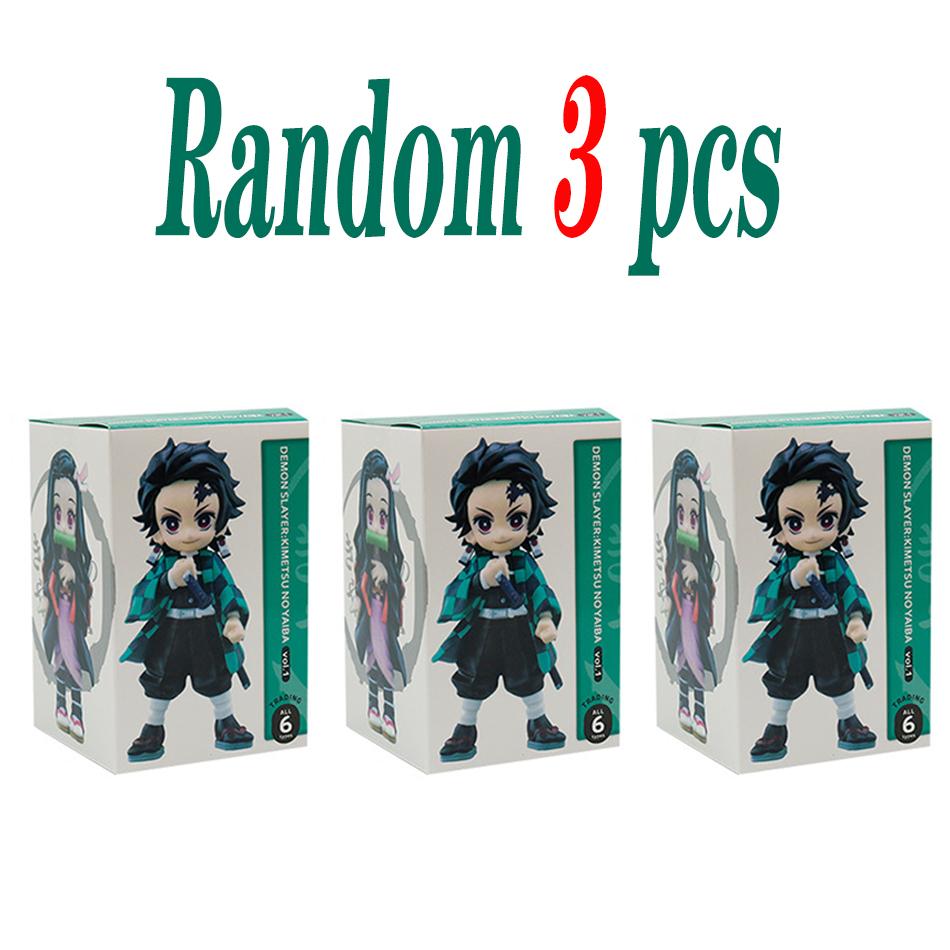 Demon Slayer Tanjiro Kamado Nezuko Kimetsu No Yaiba Blind box Anime Figure Statue Model Ornament Surprise Durable Gift Box