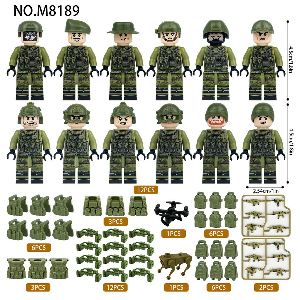 Battle Of Khe Shan M8257 Vietnamese Army Minifigures Children Assemble Small Particles Building Block Toy Accessories Dog Chess