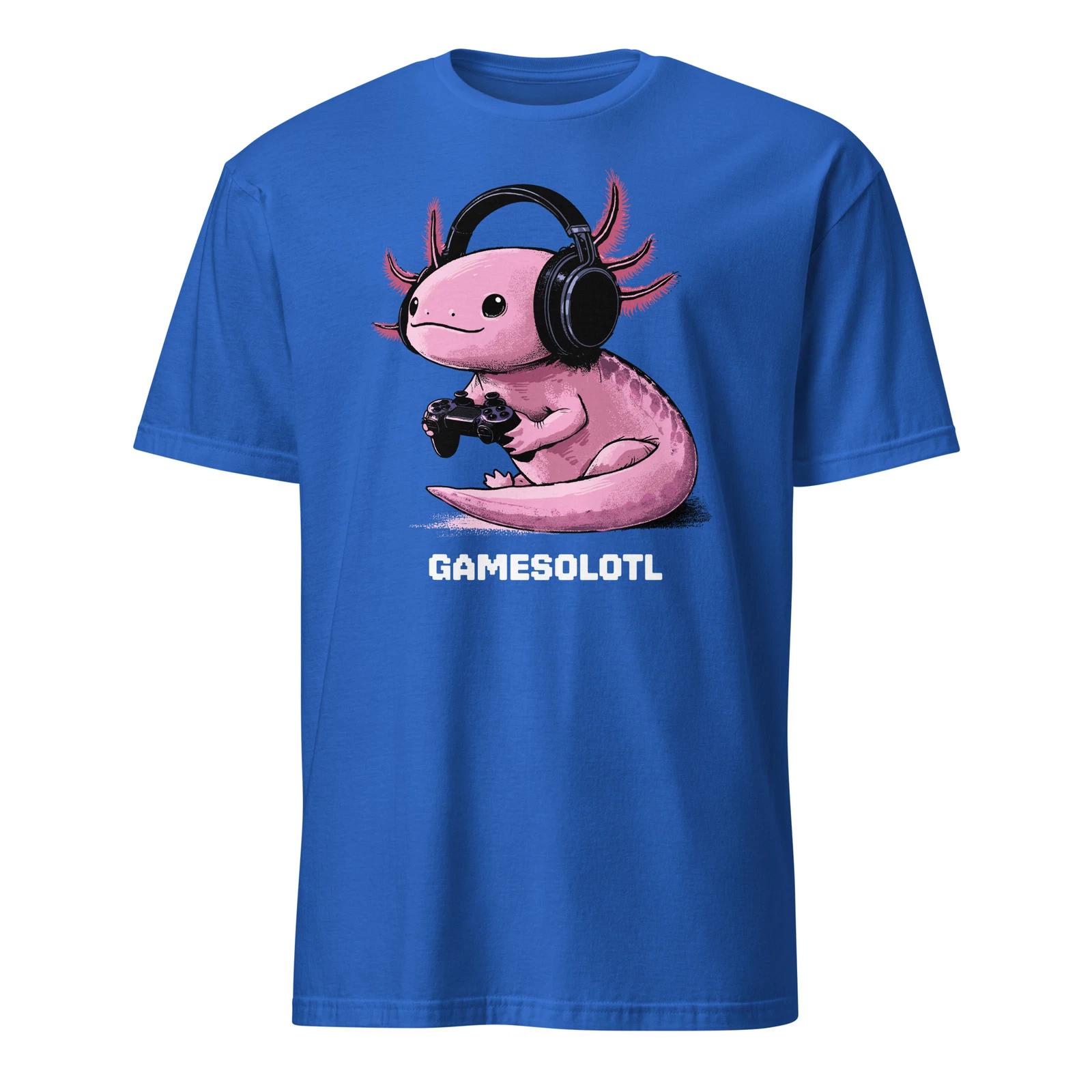 Gamer Axolotl Shirt Funny Gamesolotl Axolotl Gaming T-Shirt Size S-3XL Gift Tee 4XL