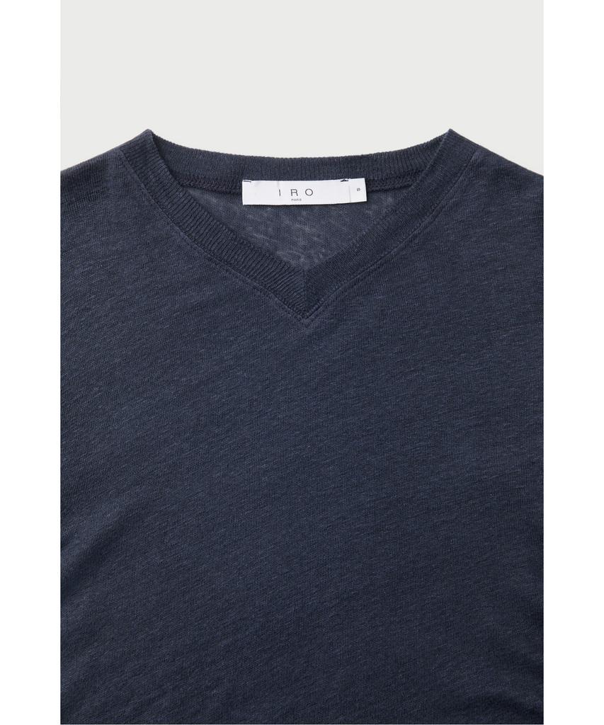 IROWOMEN Selhy Linen V-Neck Long Sleeve T-Shirt Iotaa26103Nyx
