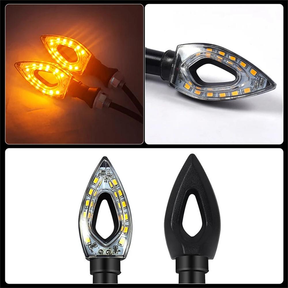 2 Pcs Universal 10mm Motorcycle Turn Signal,Waterproof LED Rear Indicator Light,fit for Honda Shadow Suzuki Harley Kawasaki Ducati Cruiser Dirt Bike