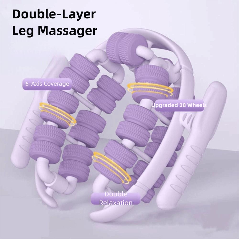 Portable Manual Leg Massager 28 Wheel Manual Muscle Massager Roller Post-Workout