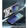 Protective Case - BOOLING - for Samsung Galaxy Z Flip 7 - Shockproof - Silver - 2 Tempered Glasses