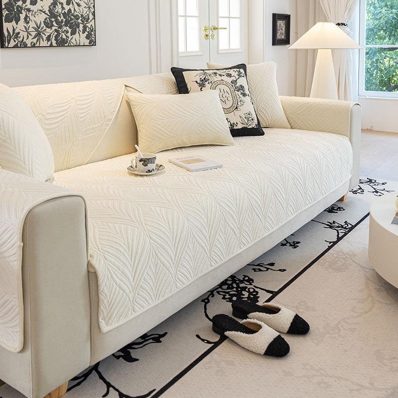 Однотонный плюшевый коврик для дивана Современный минималистичный утолщенный мягкий и удобный подушка для сиденья Простой дышащий нескользящий диванный чехол 70x70cm 1pcs 1909₽