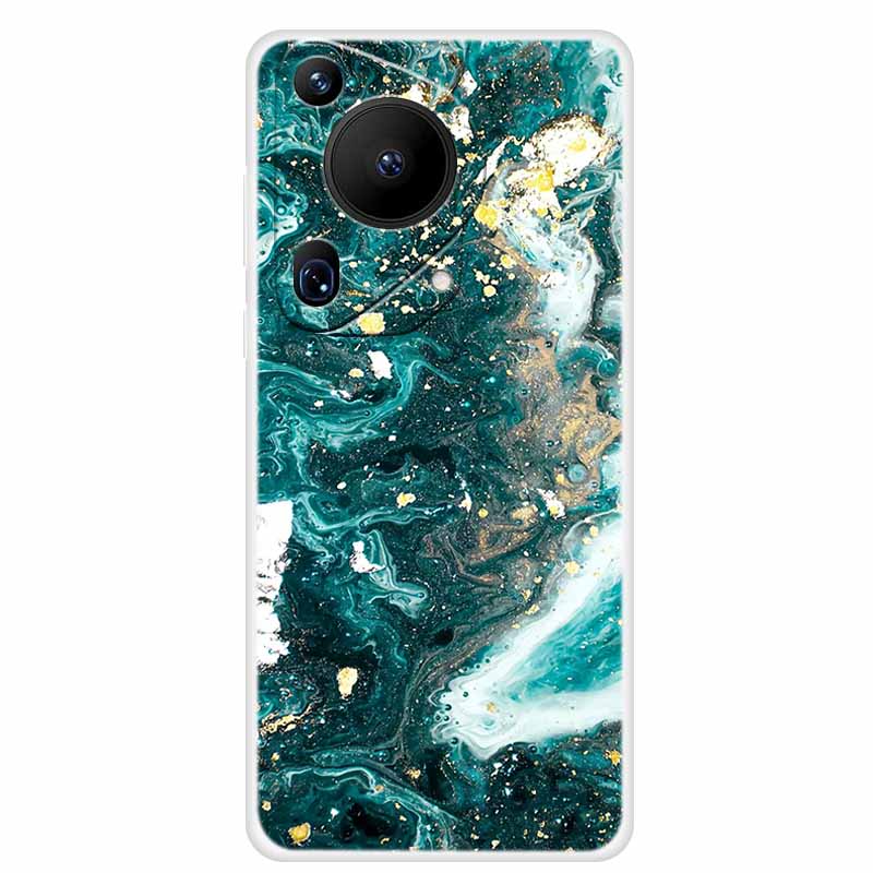 For Huawei Pura 70 Case Marble TPU Soft Transparent Silicone Back Covers For Huawei Pura 70 Ultra Case 70ultra Cool Pura70 Pro+