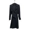 HELMUT LANG Black rayon trench coat coat S blackUsed