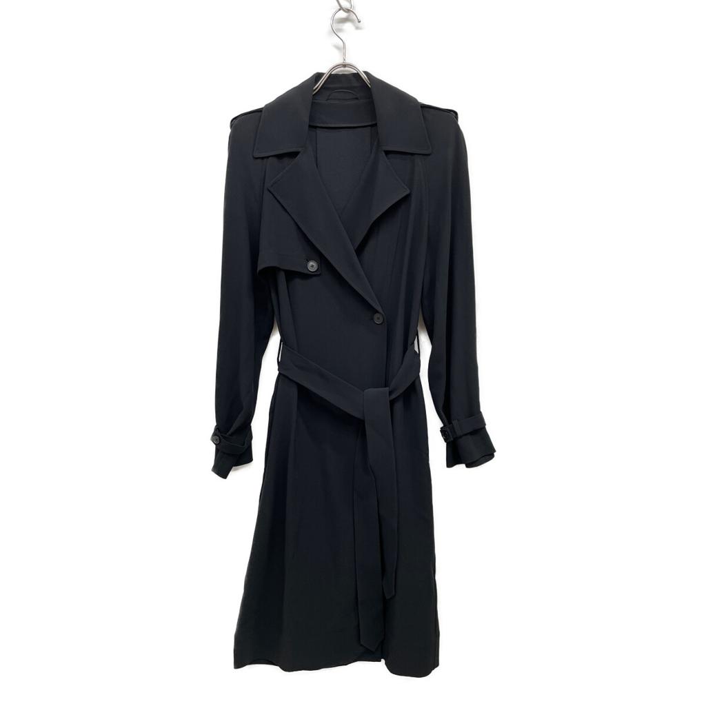 HELMUT LANG Black rayon trench coat coat S blackUsed