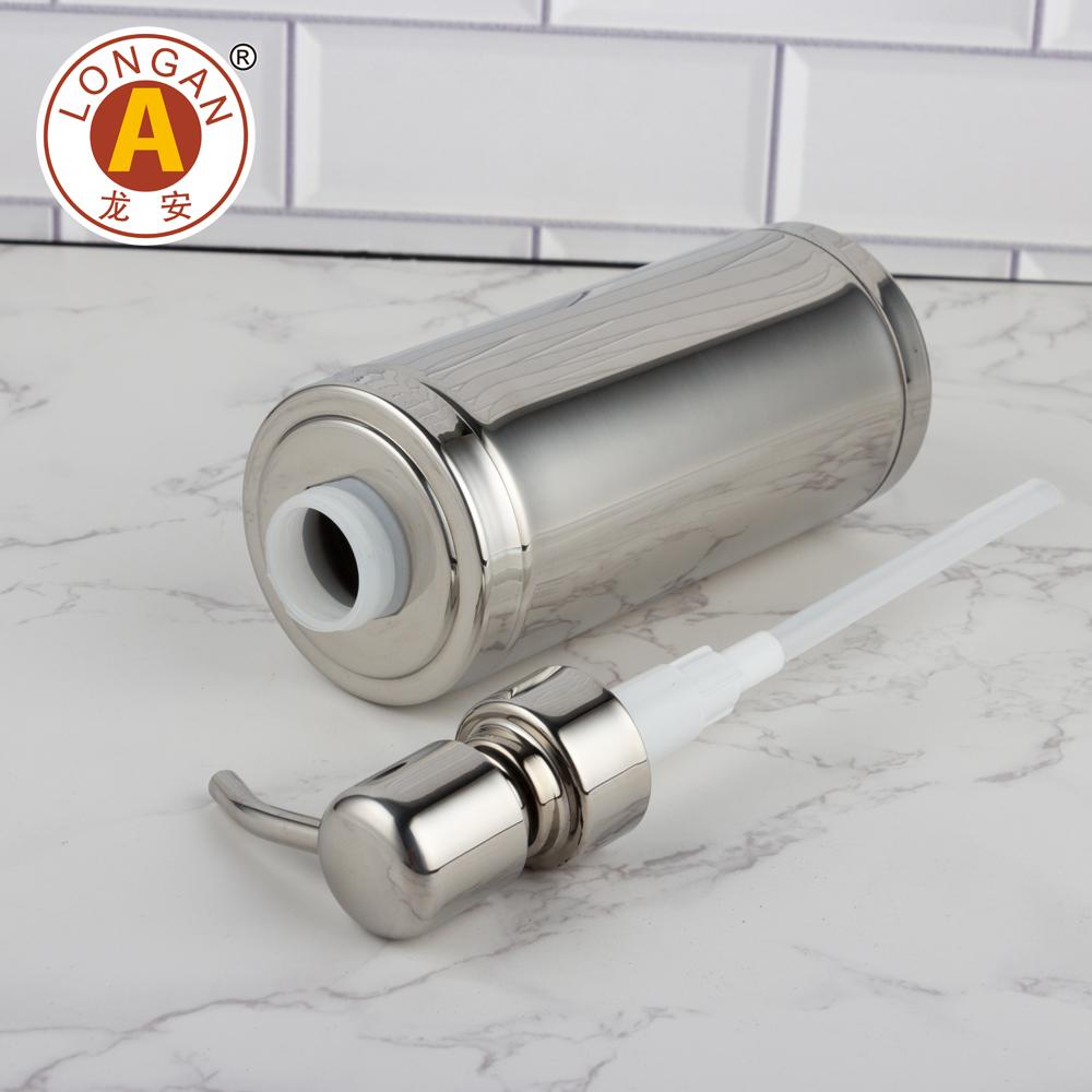 Stainless Steel Silver Refillable Dishwashing Soap Dispenser Dish Soap Liquid Hand Lotion Dispenser with Brushed Nickel Pump