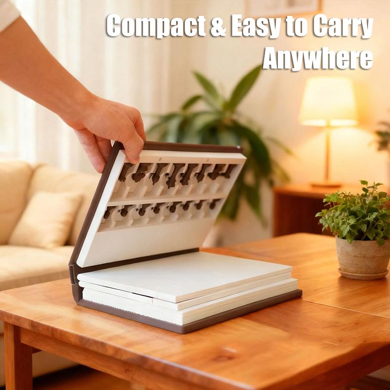 

3D Printed Chess Book, Chess Set With Storage Books Design Folding Board Game For Adults Portable Compact Game Set коричневый