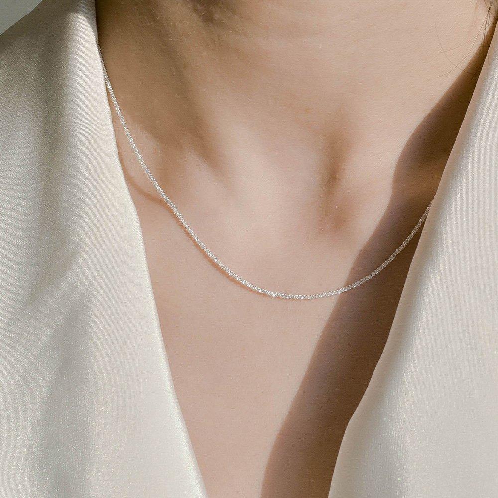 

Срібло 925 проби Блискуче Срібне Намисто Блиск Багатошаровий Італійський Ланцюжок Тонке Намисто Золото