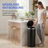 50L Automatic Motion Sensor Rubbish Bin with Fingerprint Resistant, Stainless Steel, Black