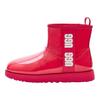Klassische durchsichtige Mini Hibiskusrosa Damen Sneaker Weiß 1113190-HSPK