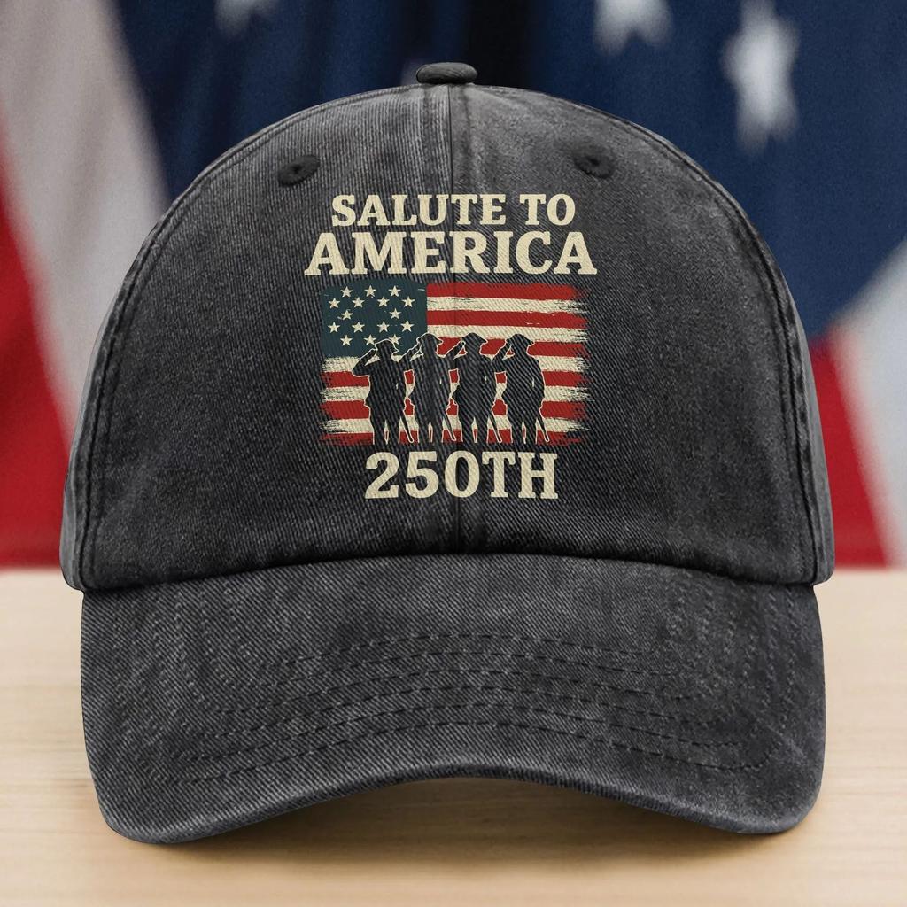 Cross-border popular washed old dad baseball cap US 250th anniversary hat sunscreen sunshade cap