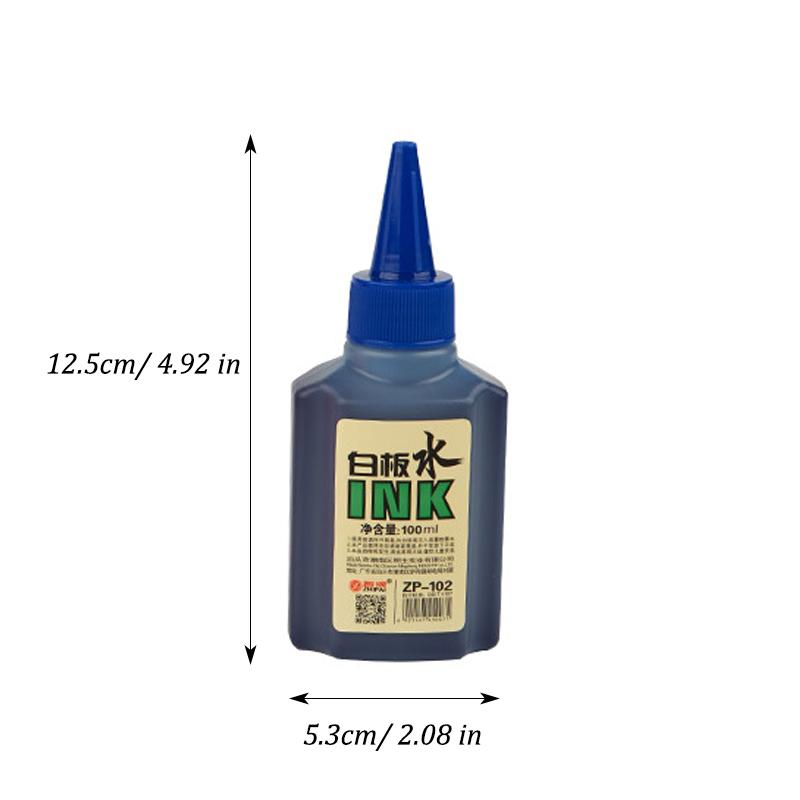 

1 Box 100ml Whiteboard Marker Ink Refill Fluids Red Blue Black Colors Compatible with All Erasable Whiteboard Markers