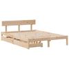 Solid Wood Bed Without Mattress 120 X 190 Cm Pine Wood