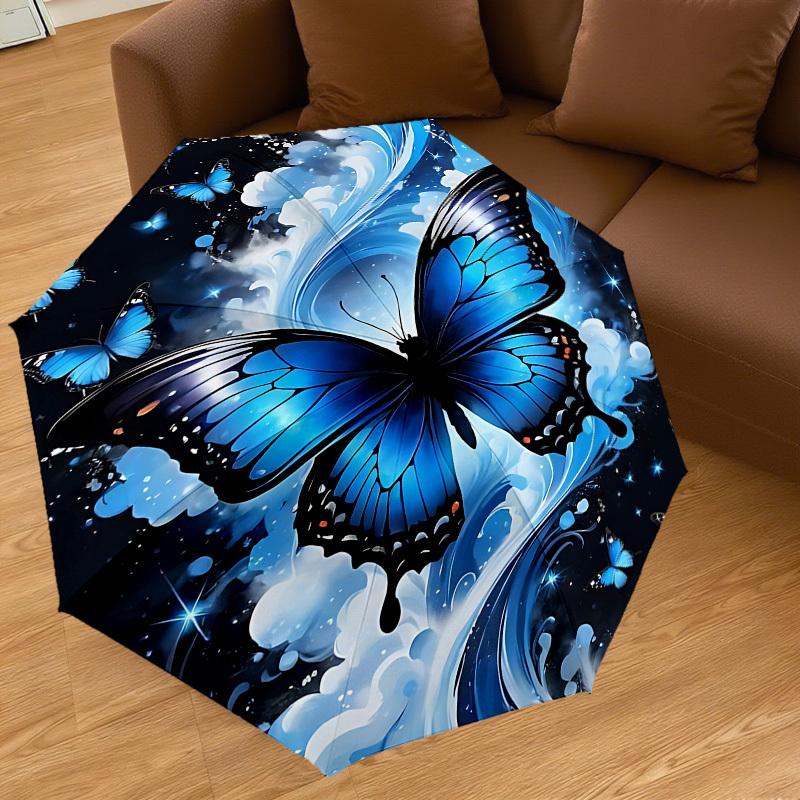1PC Butterfly Water Automatic Open/Close Umbrella with Windproof, 8-Rib Sturdy Canopy, Durable Ribs, Fashionable Design,1287A