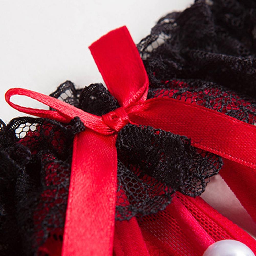 Lady Pierced Sexy Panties Temptation Lace Translucent T Underwear
